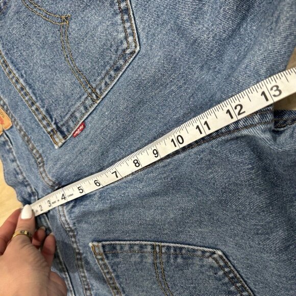 Levis 505 Jeans Mens 32x32 Regular Fit Straight Leg Dark Wash Blue - Picture 9 of 10